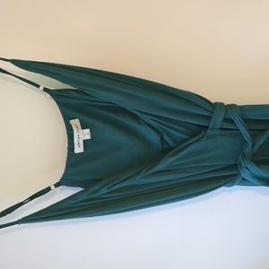 Astrida Maxi Wrap Dress Emerald Green XS